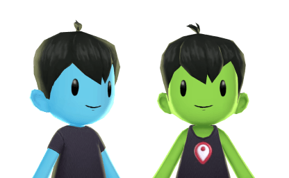 Green and blue avatars