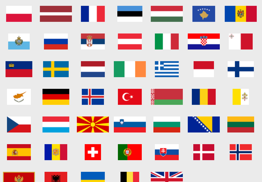 Bandeiras da Europa 2013 Quiz