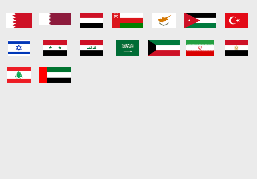 Oriente Médio: Bandeiras - Flag Quiz Game - Seterra