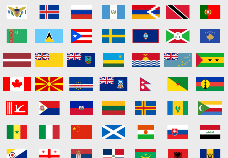 Star-less Flags Quiz