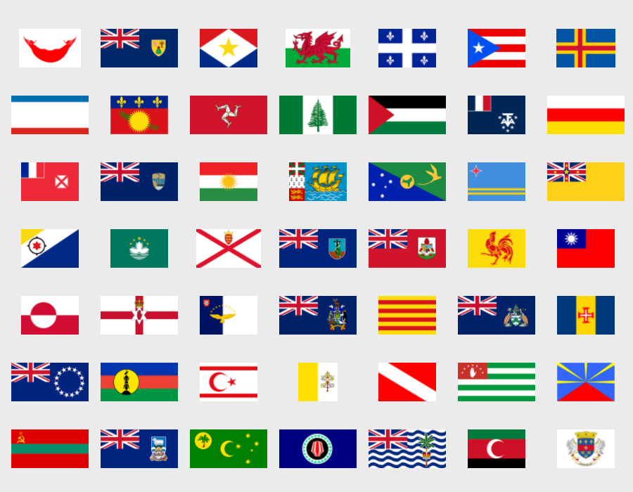 Regions, Islands and Territories: Flags - Flag Quiz Game - Seterra