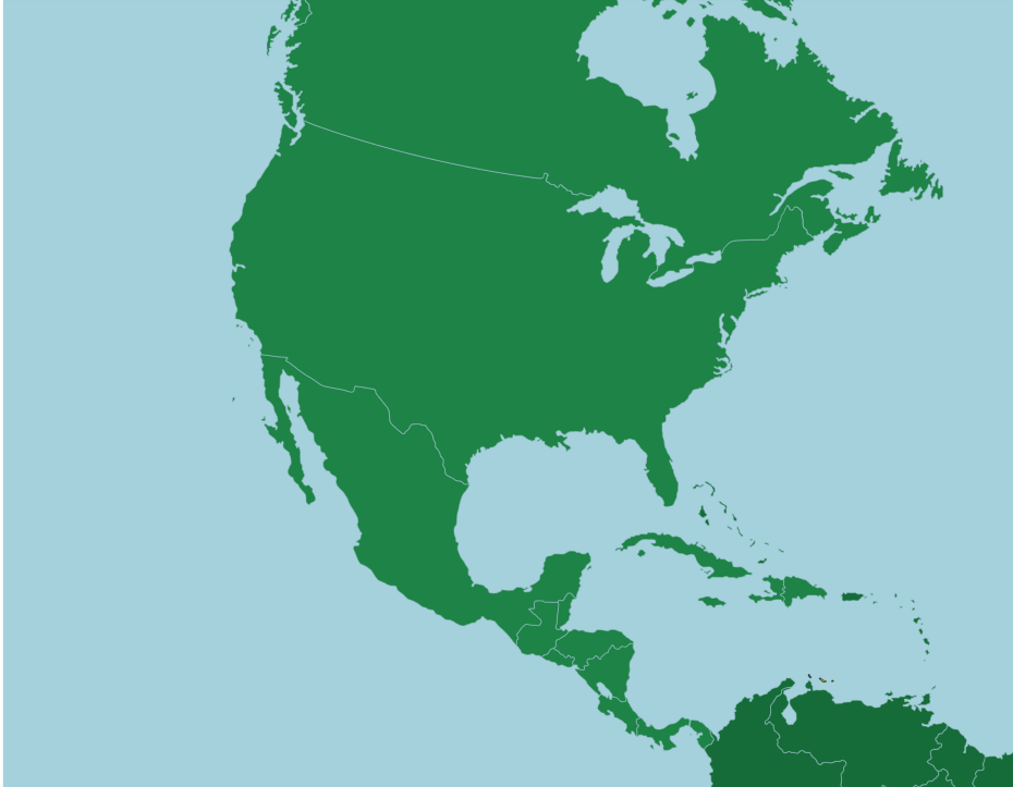 Mapas da América do Sul e Norte, Europa, EUA, Ásia
