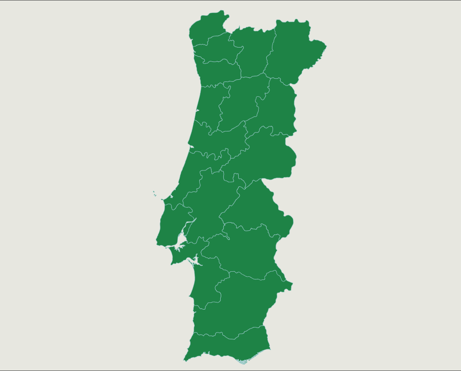Portugal: Districts - Map Quiz Game - Seterra