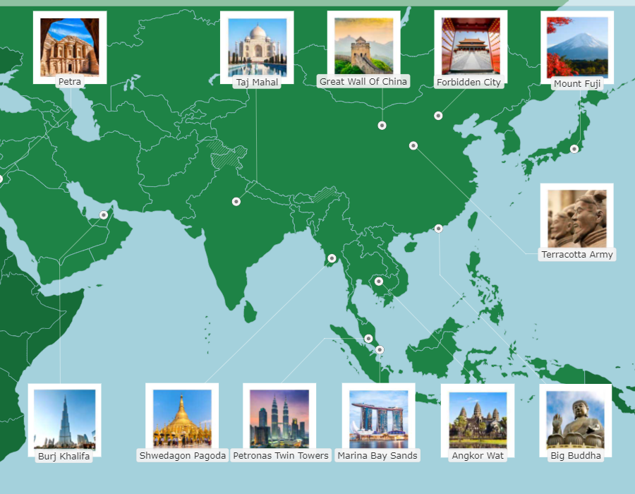 Seterra Asia Countries Map Quiz 