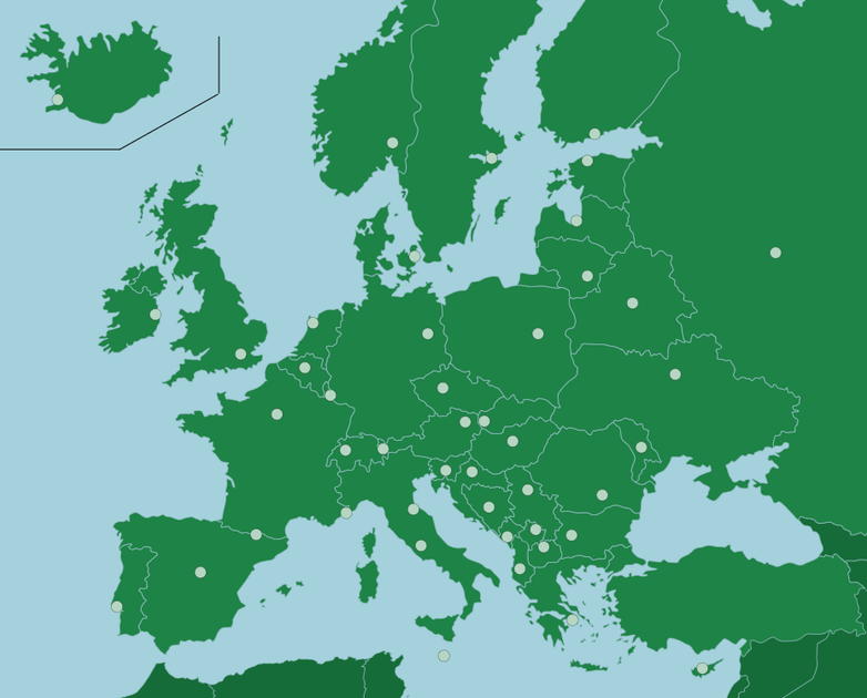 Europe: Capitals - Map Quiz Game - Seterra